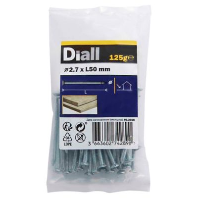 Clous à tête plate en acier galvanisé 2,7x50 - 125g