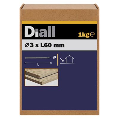 Clous à tête plate en acier galvanisé 3x60 - 1kg