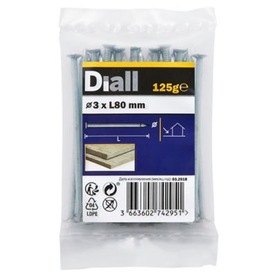 Clous à tête plate en acier galvanisé 3x80 - 125g