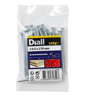 Clous de maçon en acier galvanisé 3,4x70 - 125g