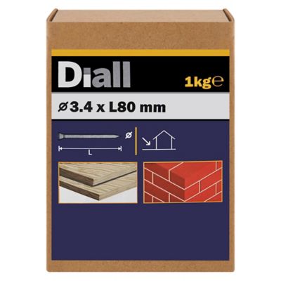 Clous de maçon en acier galvanisé 3,4x80 - 1kg