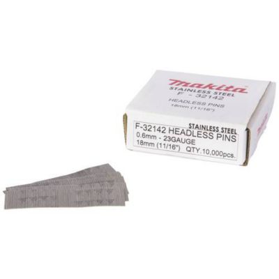 Clous pin inox 0,6 x 18 mm F-32142 pack 10 000 pièces pour cloueuse compatible