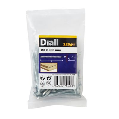 Clous torsadés en acier galvanisé 3x60 - 125g