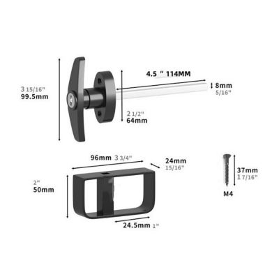 CODEKEY 115 mm Serrure de porte de garage noire, arbre de , kit de ...