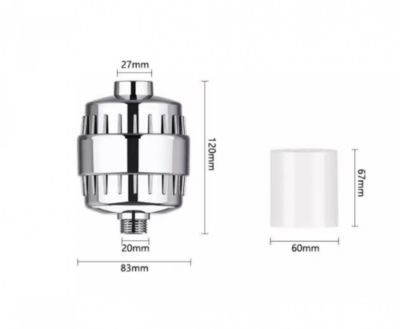 CODEKEY 20 Shower Filter Anti-Calcaire  Étapes, Filtre Calcaire Douche Adoucisseur d'Eau Universel avec Cartouche Remplaçable, Éli