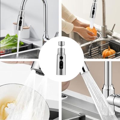 CODEKEY 3 Modes Douchette Evier Cuisine Robinet 360 Degres,  Embout Robinet Cuisine avec Aerateur, Mitigeur Evier Cuisine Tete de