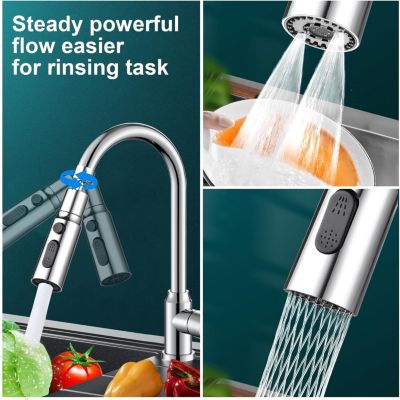 CODEKEY 3 Modes Douchette Evier Cuisine Robinet 360 Degres,  Embout Robinet Cuisine avec Aerateur, Mitigeur Evier Cuisine Tete de