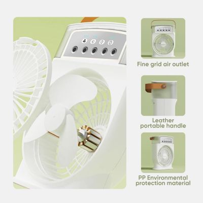 CODEKEY 3 vitesses, Mini ventilateur de climatisation portable, refroidisseur d'air par évaporation, réservoir d'eau de 600 ml, lu
