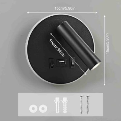 CODEKEY 3W + 8W 3000K Lampe de Lecture Intérieure LED , Applique Murale ...
