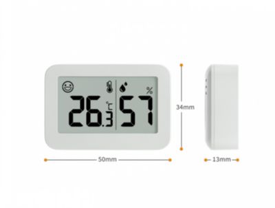 CODEKEY Lot de 2 mini hygromètres et thermomètres d'intérieur avec thermomètre numérique Celsius pour serre, cave, chambre de bébé