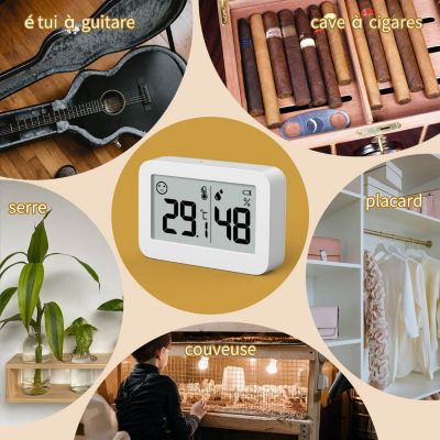 CODEKEY Lot de 2 mini hygromètres et thermomètres d'intérieur avec thermomètre numérique Celsius pour serre, cave, chambre de bébé