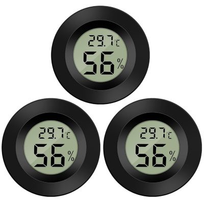 CODEKEY Lot de 3 Mini Digital LCD Thermomètre Hygromètre Température Humidité Thermo Indicateur pour Bureau Cuisine Humidors Incub