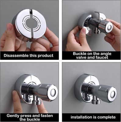 CODEKEY Lot de 4 Cache Tuyau Radiateur Pcs Rosaces de Douche Décoratives 3 Tailles en 1 Rosaces de Recouvrement Tuyaux de Chauffag