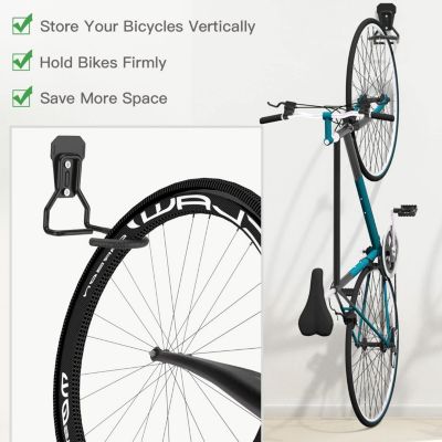 CODEKEY Lot de 4 Crochets Vélo, Supports de Cintre de Vélo en Fer, Support Mural de Rangement pour Vélos Robuste en Forme de L, Su