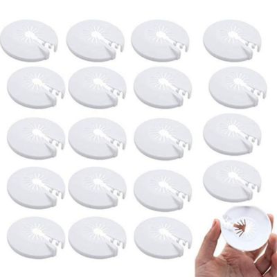 CODEKEY Rosace Radiateur Cache Tuyau pour Radiateur Chauffage Plomberie Couvercle de Trou Mural 14-29mm 20Pcs (Blanc)