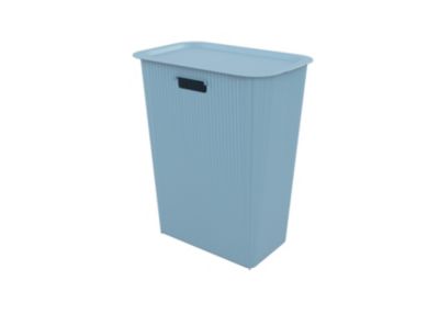Coffre à linge 40 L en polypropylène bleu Sundis