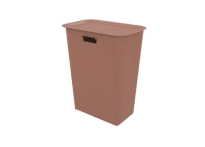 Coffre à linge 40 L en polypropylène moka Sundis