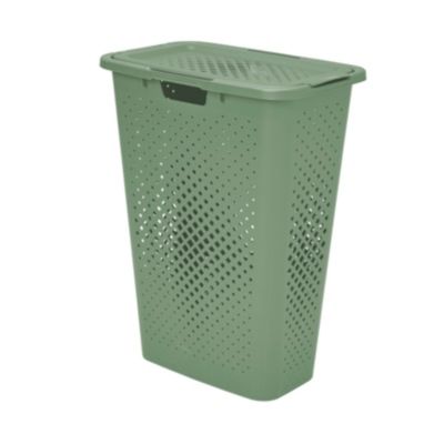 Coffre à linge vert 40L en polypropylène, Sundis Pixel Slim