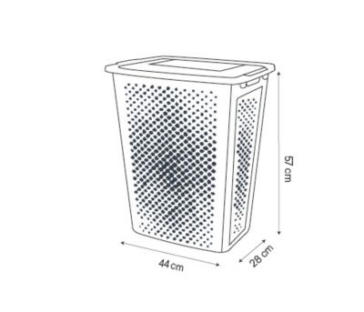 Coffre à linge vert 40L en polypropylène, Sundis Pixel Slim