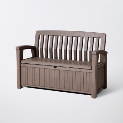 Coffre Banc De Rangement Keter - Blanc 227L - Pour Jardin Et Terrasse