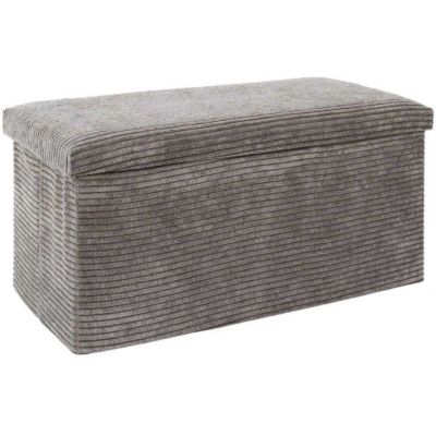 Coffre banc pliable en velours côtelé Scott