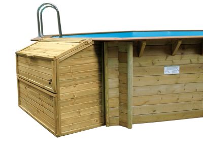 Coffre de filtration en pin h.130 cm