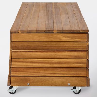Coffre de jardin 200 litres Blooma Denia en bois l.115,8 x P.46 x H.36,2 cm