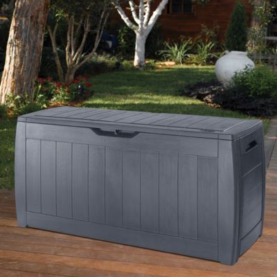 Coffre de jardin 270L Hollywood anthracite Castorama
