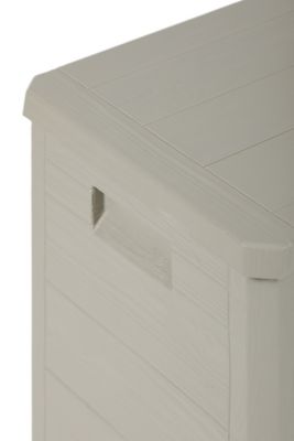 Coffre de jardin 280 L, l.117 x H.56 x P.45 cm, taupe, Toomax Woody's