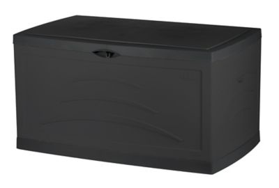 Coffre de jardin 500 L, l.121 x H.67 x P.76 cm, gris anthracite, Eda Maxi Serena