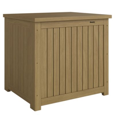 Coffre de jardin bois 130L doublure amovible
