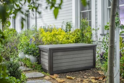 Coffre de jardin BRUSHWOOD en résine - KETER - gris - 455 litres