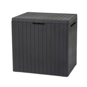 Coffre de jardin CITY CUBE en résine - KETER - gris anthracite - 113 litres