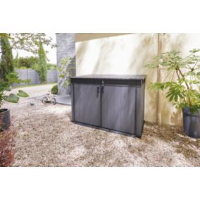 Coffre de jardin Cortina mega en résine coloris gris anthracite - 2020L - KETER