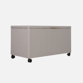 Coffre de jardin en Aluminium 775L Gris clair/Taupe