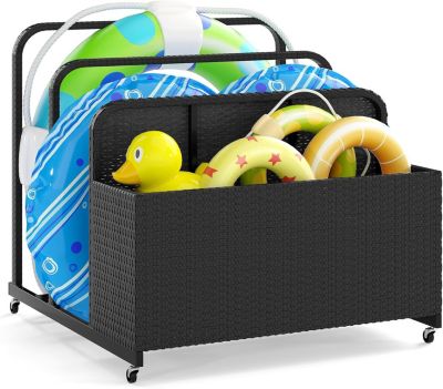 Coffre de Jardin Exterieur avec Portant Roues,avec et 2 Porte ...