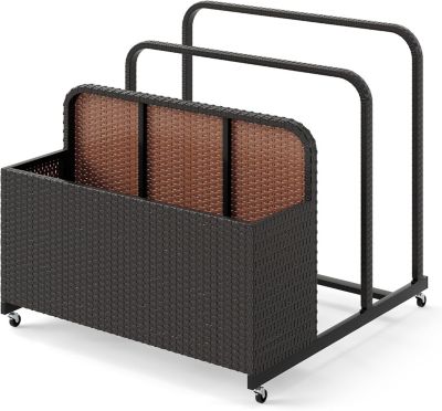 Coffre de Jardin Exterieur avec Portant Roues,avec et 2 Porte ...