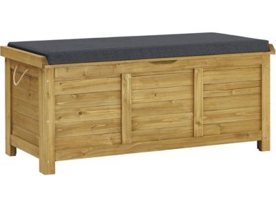 Coffre de jardin "Gana" en bois  125 x 60 x 55 cm  Marron