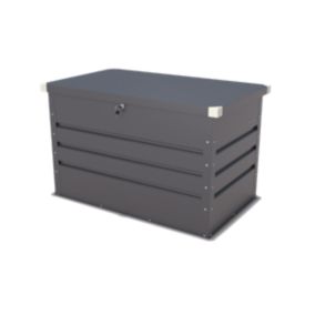 Coffre Jardin Métal 680L Store - Argent - Résistant Intempéries