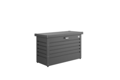 Coffre de jardin métal 195 L, l.101 x H.61 x P.46 cm, gris foncé, Biohort T100