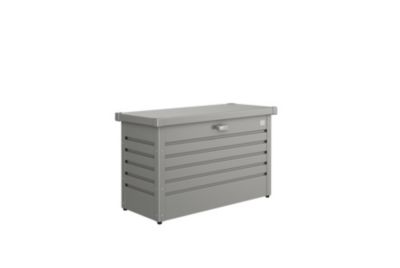 Coffre de jardin métal 195 L, l.101 x H.61 x P.46 cm, gris quartz, Biohort T100