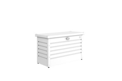 Coffre de jardin métal 195 L, l.101x H.61 x P.46 cm, blanc, Biohort T100