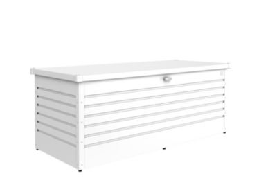 Coffre de jardin métal 800 L, l.181 x H.71 x P.79 cm, blanc, Biohort T180