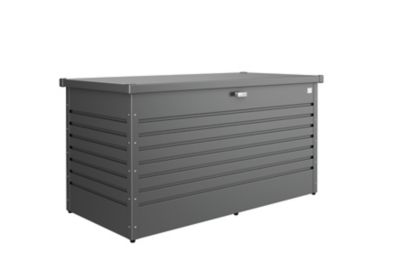 Coffre de jardin métal 830 L, l.151 x H.78 x P.70,5 cm, gris foncé, Biohort T160HIGH