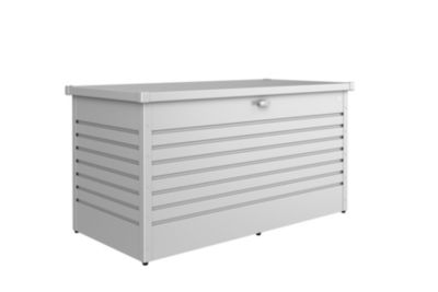 Coffre de jardin métal 830 L, l.160 x H.83 x P.79 cm, gris argent, Biohort T160HIGH
