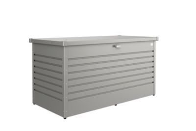 Coffre de jardin métal 830 L, l.160 x H.83 x P.79 cm, gris quartz, Biohort T160HIGH