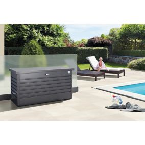 Coffre de jardin métal Biohort T130 gris foncé 460L