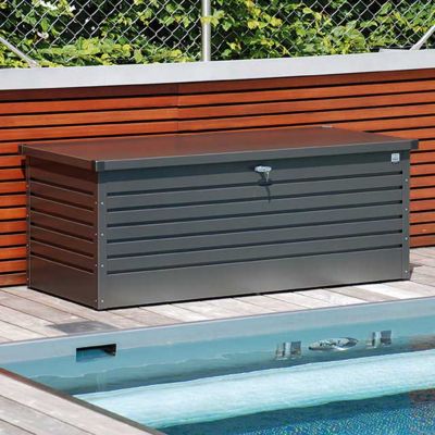 Coffre de jardin métal Biohort T180 gris foncé 800L