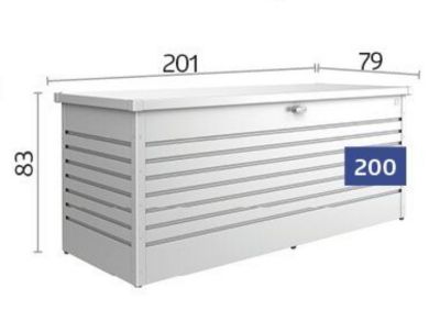 Coffre de jardin métal Biohort T200 argent 1050L