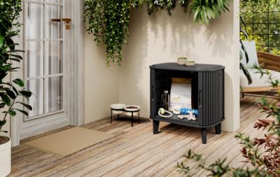 Coffre de jardin polypropylène 121 L, l.47 x H.48 x P.62,4 cm, gris, Keter Smart box